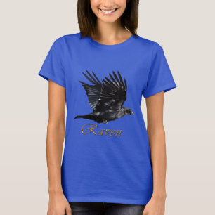 Flying Raven Corvid Bird-Lover T - Shirt