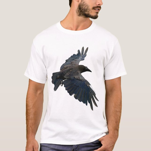 Flying Raven Corvid-Lover T - Shirt (Vorderseite)