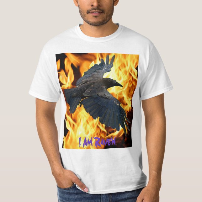 Flying Raven & Flames Raven-lover-T - Shirt (Vorderseite)