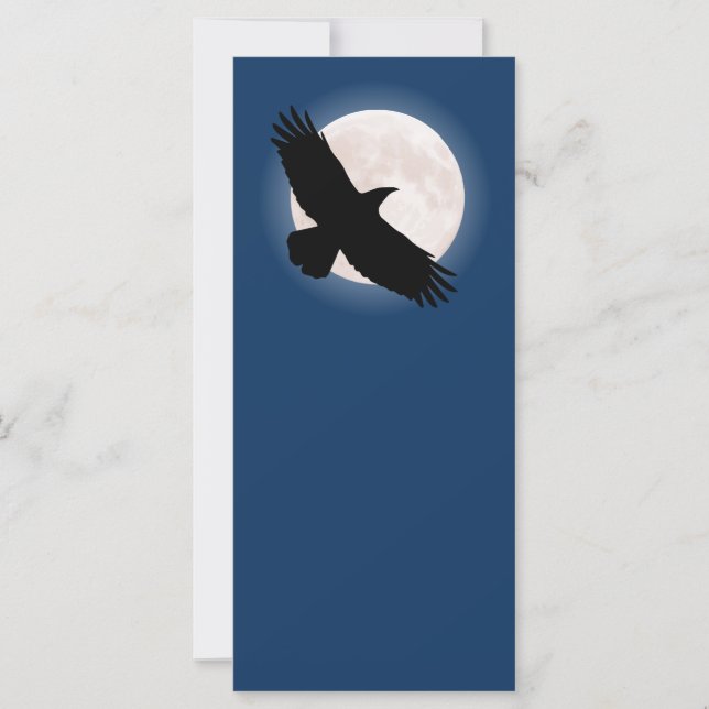 Flying raven mit dem Mond dahinter (Vorderseite)