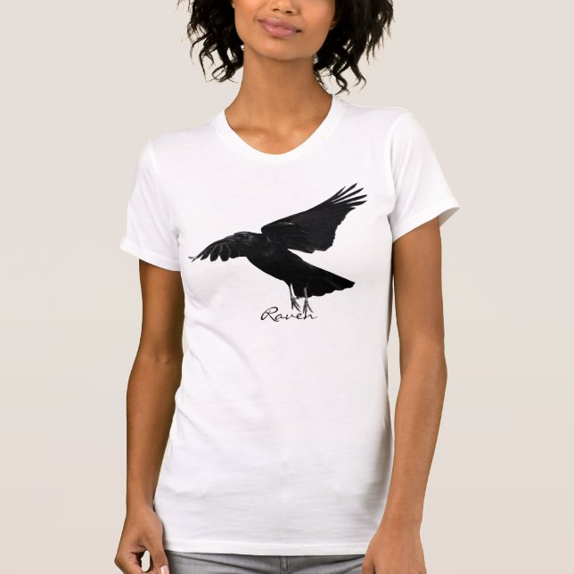 Flying Raven Startup Wildlife Art Shirt (Vorderseite)