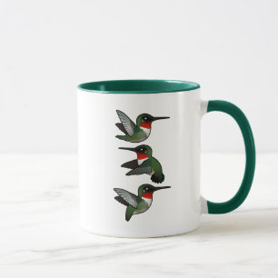 Flying Ruby-throated Hummingbird Tasse