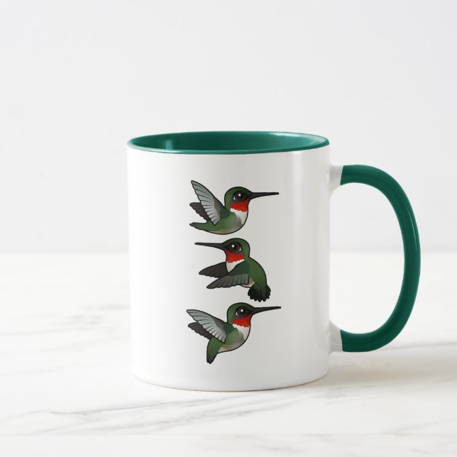 Flying Ruby-throated Hummingbird Tasse (Rechts)