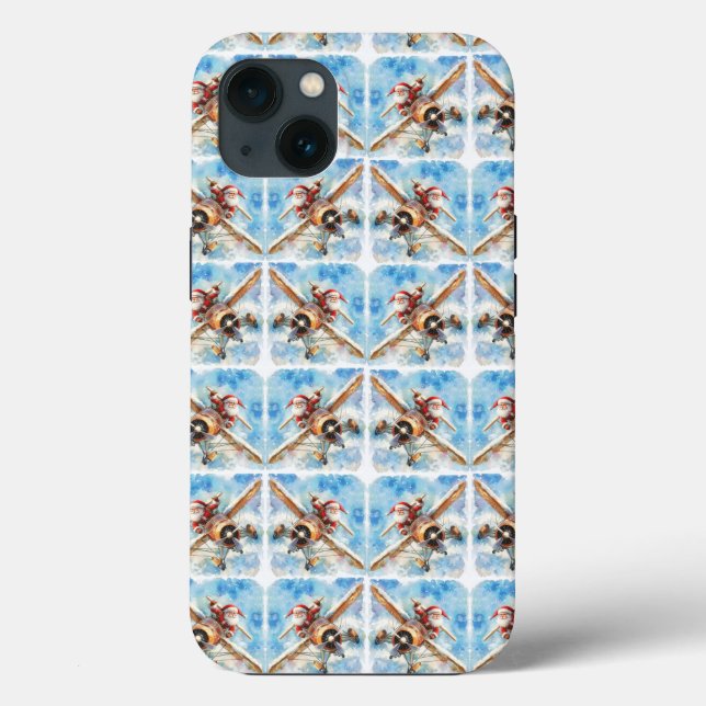 Flying Santa iPhone Case (Rückseite)