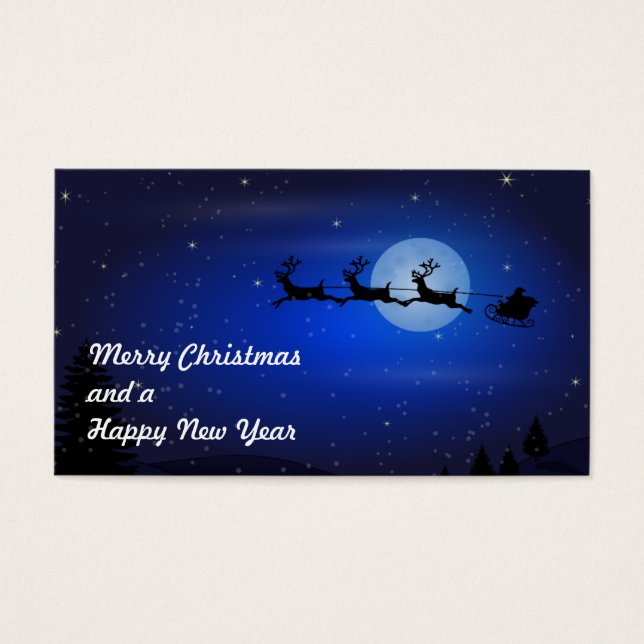 Flying Santa und sein Rentier (Vorderseite)