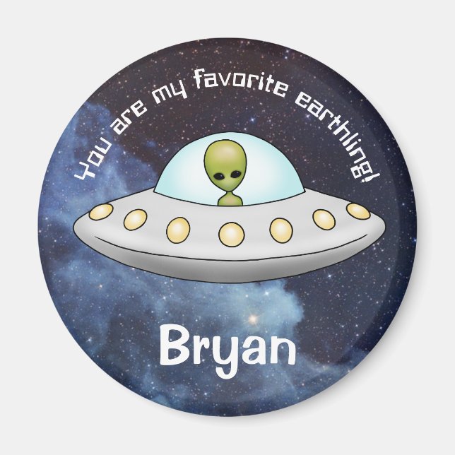 Flying Saucer Alien UFO Space Galaxy Magnet (Vorne)