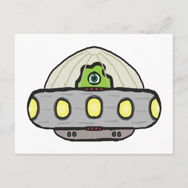 Flying Saucer Postkarte (Vorderseite)