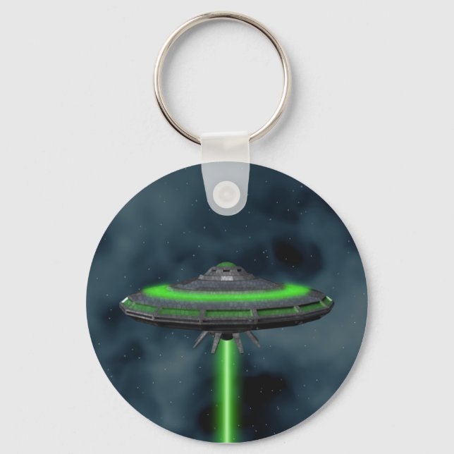 Flying Saucer - Sci-Fi-Schlüsselanhänger Schlüsselanhänger (Vorderseite)