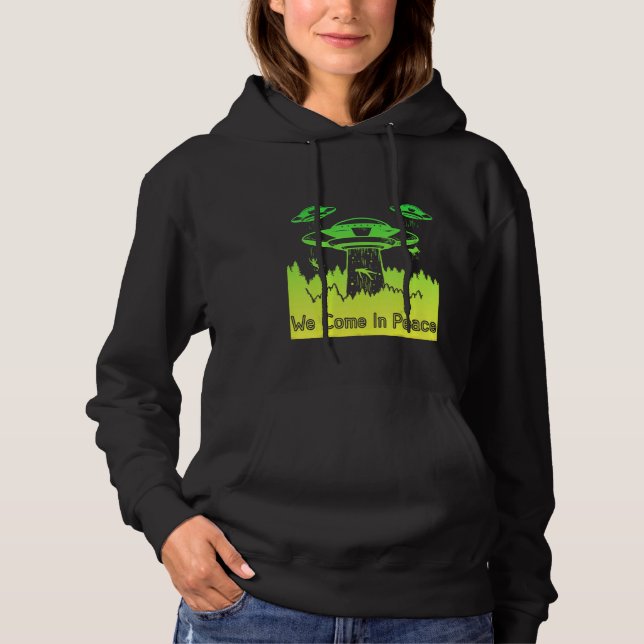 Flying Saucer UFO Astronauts are Aliens 10 Hoodie (Vorderseite)