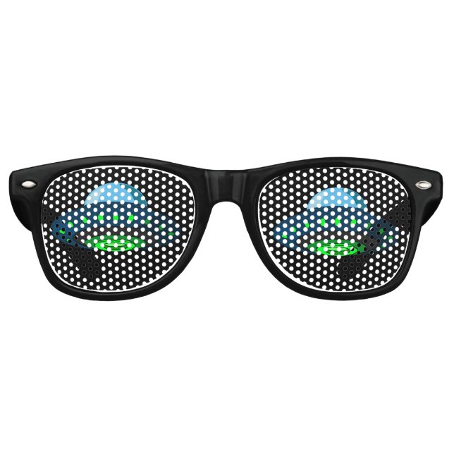 FLYING SAUCER UFO NOVELTY SUNGLASSEN SHADES PARTYBRILLE (Vorderseite)
