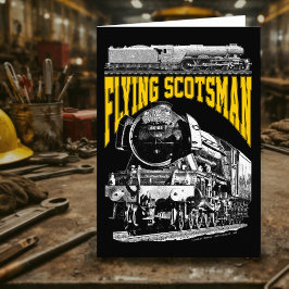 Flying Scotsman 1923 LNER Train. Steam Locomotive. Dankeskarte