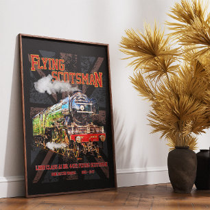 Flying Scotsman-Dampflokomotive englische Lokomoti Poster