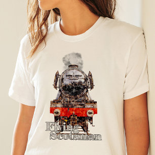 Flying Scotsman – Dampflokomotive-Illustration T-Shirt