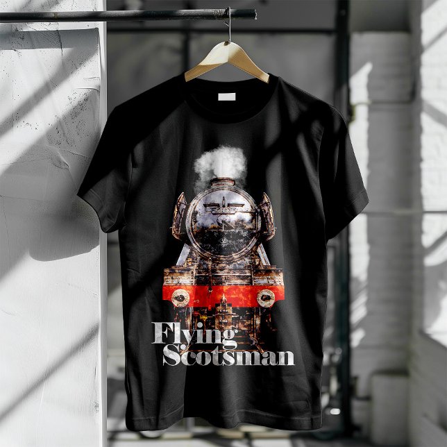 Flying Scotsman – Steam Locomotive Illustration T-Shirt (Von Creator hochgeladen)
