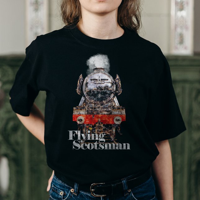 Flying Scotsman – Steam Locomotive Illustration T-Shirt (Von Creator hochgeladen)