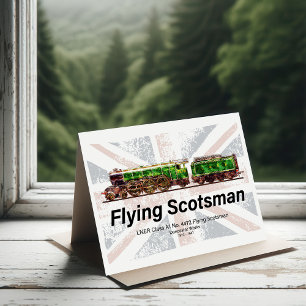 Flying Scotsman Steam Train English Locomotive Dankeskarte