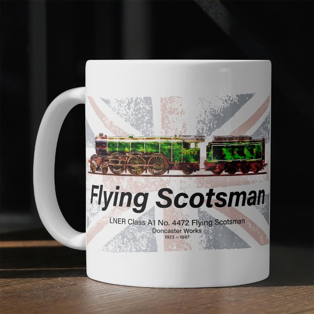 Flying Scotsman Steam Train English Locomotive Kaffeetasse (Von Creator hochgeladen)