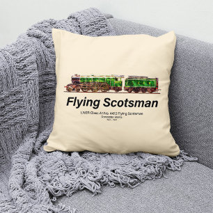 Flying Scotsman Steam Train English Locomotive Kissen