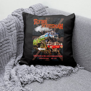 Flying Scotsman Steam Train English Locomotive Kissen