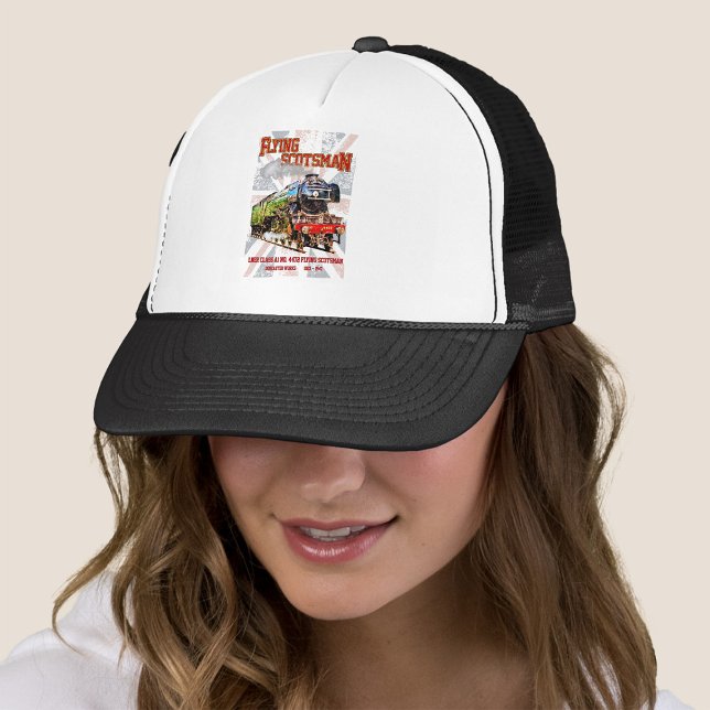 Flying Scotsman Steam Train English Locomotive Truckerkappe (Von Creator hochgeladen)
