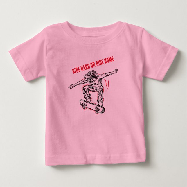 Flying Skater machen Halbair-Skateboarding Baby T-shirt (Vorderseite)