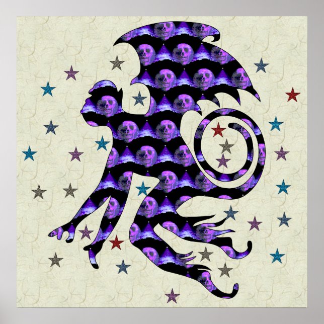 Flying Skull-Affe Poster (Vorne)