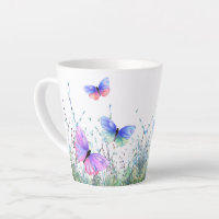 Flying Spring Butterflies Latte Tasse