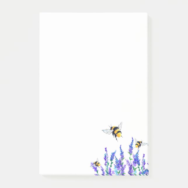 Flying Spring Flowers and Bies Post-it® Notes Post-it Klebezettel (Vorderseite)