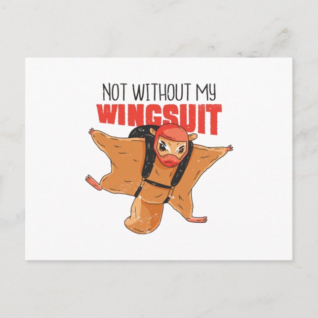 FLYING SQUIRREL FUNNY POSTKARTE (Vorderseite)