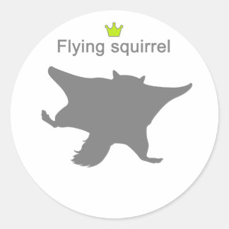 Flying squirrel g5 runder aufkleber
