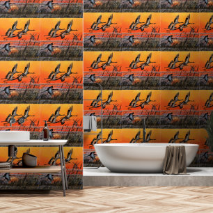 Flying Sunset Birds Tapete