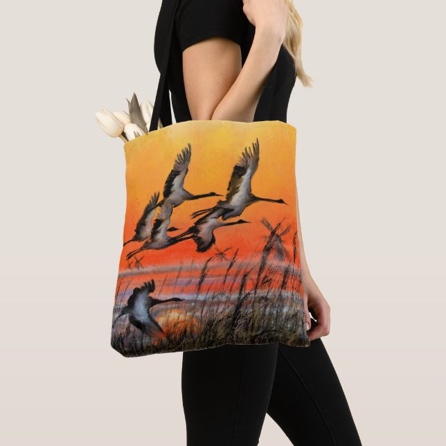 Flying Sunset Birds Tote Bag Tasche (Von Nahem)