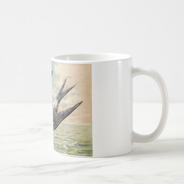Flying swallow with flower twig kaffeetasse (Rechts)