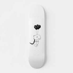 Flying T-Rex mit schwarzen Balloons Skateboard