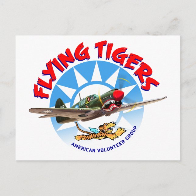 Flying Tigers Postkarte (Vorderseite)