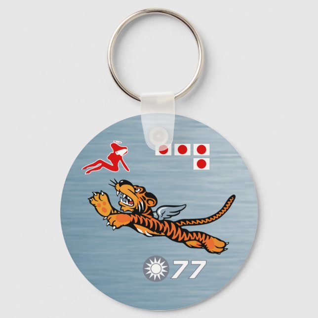 Flying Tigers WWII Nose Art Schlüsselanhänger (Vorderseite)