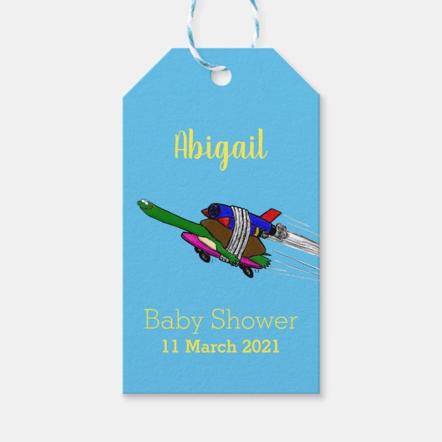 Flying Tortoise Geschenkanhänger (Vorderseite)