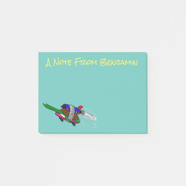 Flying Tortoise Post-it Klebezettel (Vorderseite)