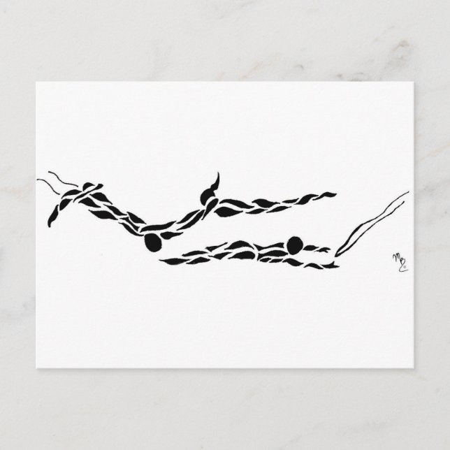 Flying Trapeze Flying Leap Postkarte (Vorderseite)