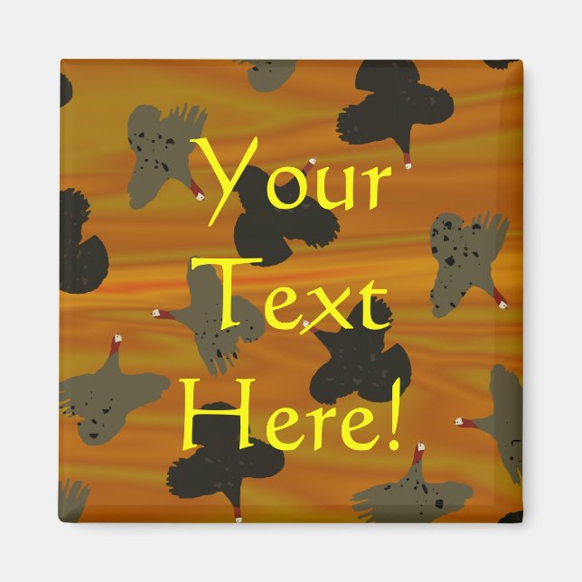 Flying Turkey Sunset Magnet (Vorne)