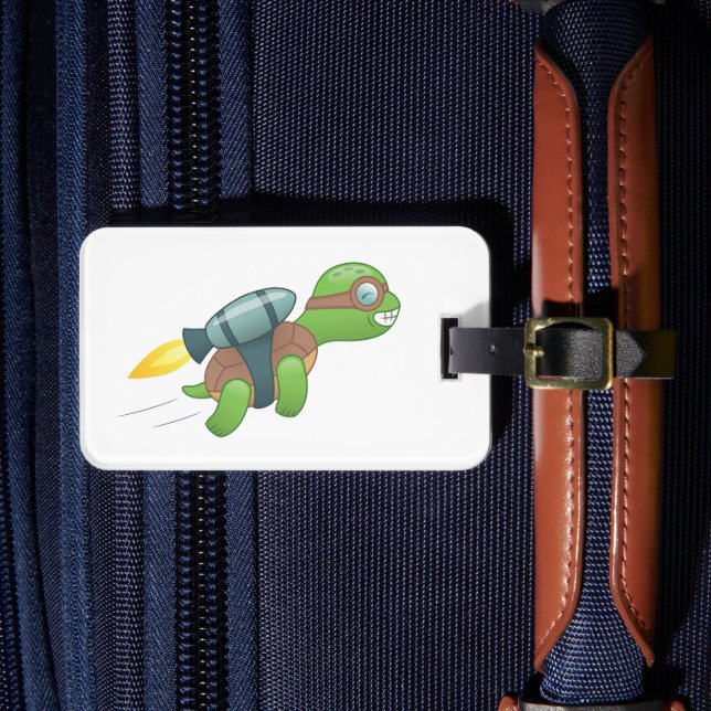 Flying Turtle mit Jetpack Gepäckanhänger (Vorderseite Insitu 4)