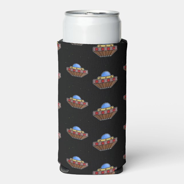 Flying ufo in schwarz selters dosenkühler (Seltzer Vorderseite)