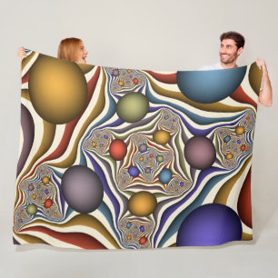 Flying Up, farbenfrohe, moderne, Abstrakte Fraktal Fleecedecke