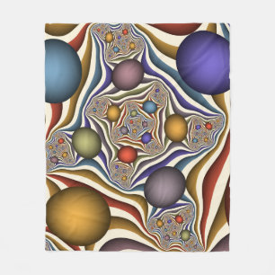 Flying Up, farbenfrohe, moderne, Abstrakte Fraktal Fleecedecke