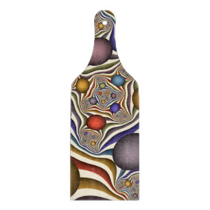 Flying Up, farbenfrohe, moderne, Abstrakte Fraktal Schneidebrett