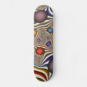 Flying Up, farbenfrohe, moderne, Abstrakte Fraktal Skateboard