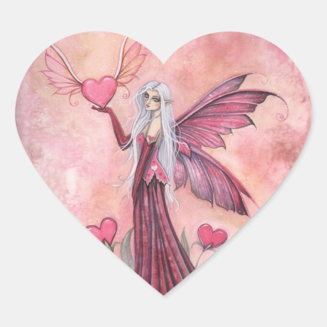 Flying Valentine Fairy Stickers (Vorderseite)