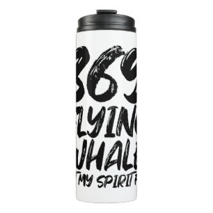 Flying Whale 369, Lass meine Spirituosenfliege Thermosbecher