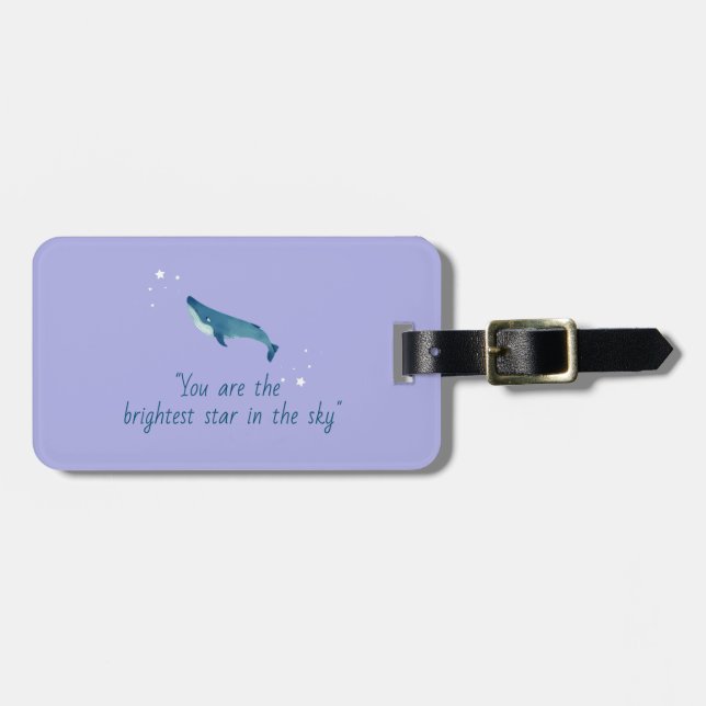 Flying Whale Gepäckanhänger (Vorderseite horizontal)