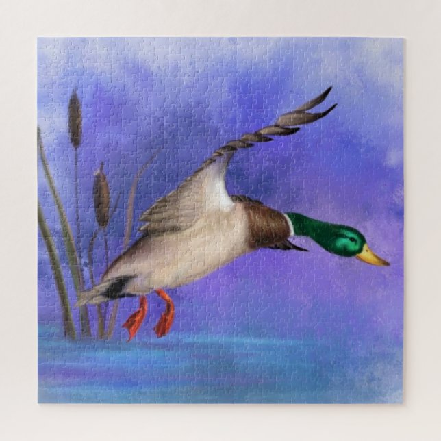 Flying Wild Mallard Duck Puzzle (Vertikal)